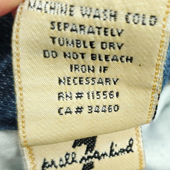 7 For All Mankind Blue Boot Cut Jeans A pocket. Too big for me. - Picture 15 of 15